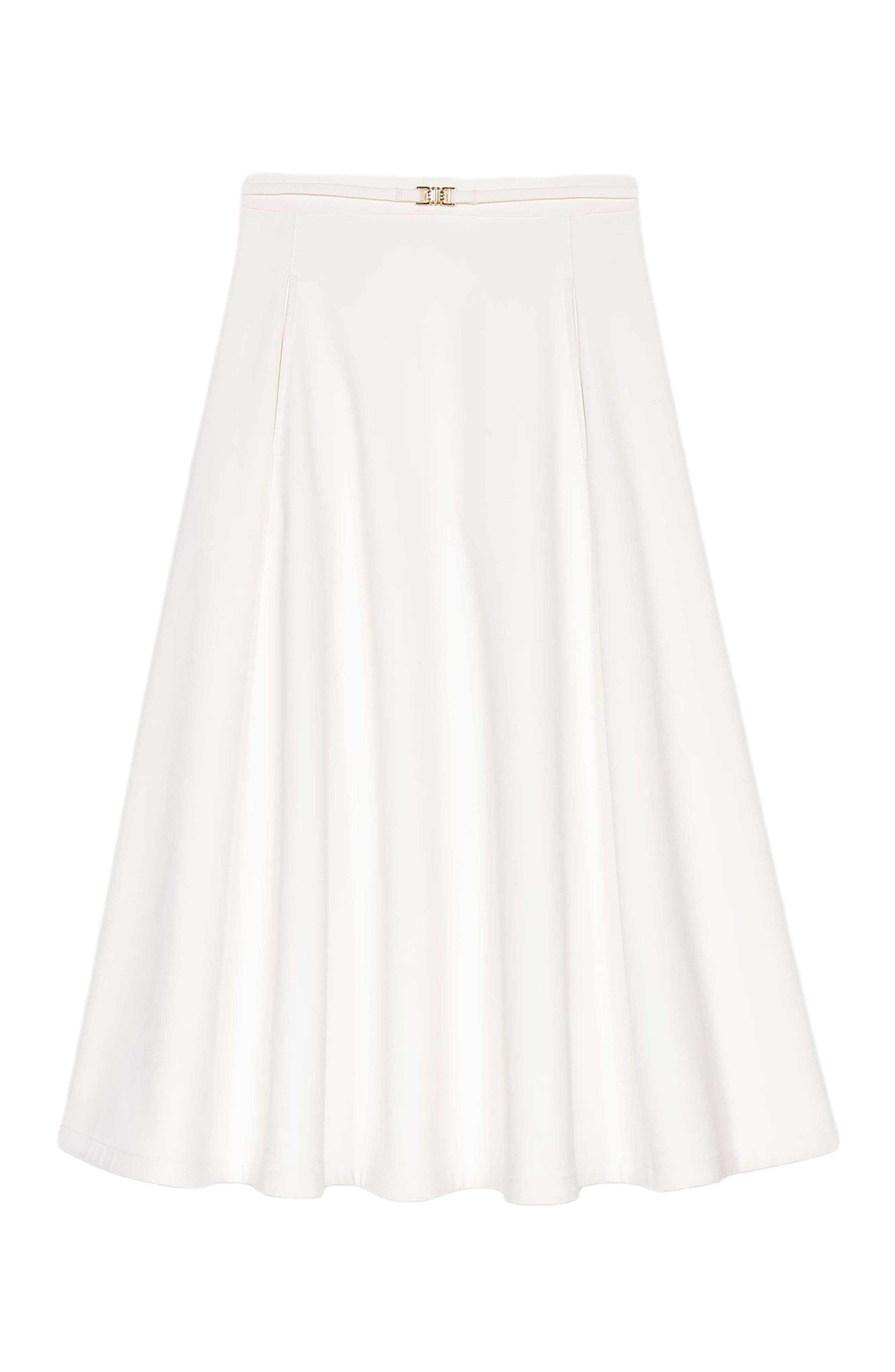 maje Heavy crepe skirt in White at Nordstrom - 5