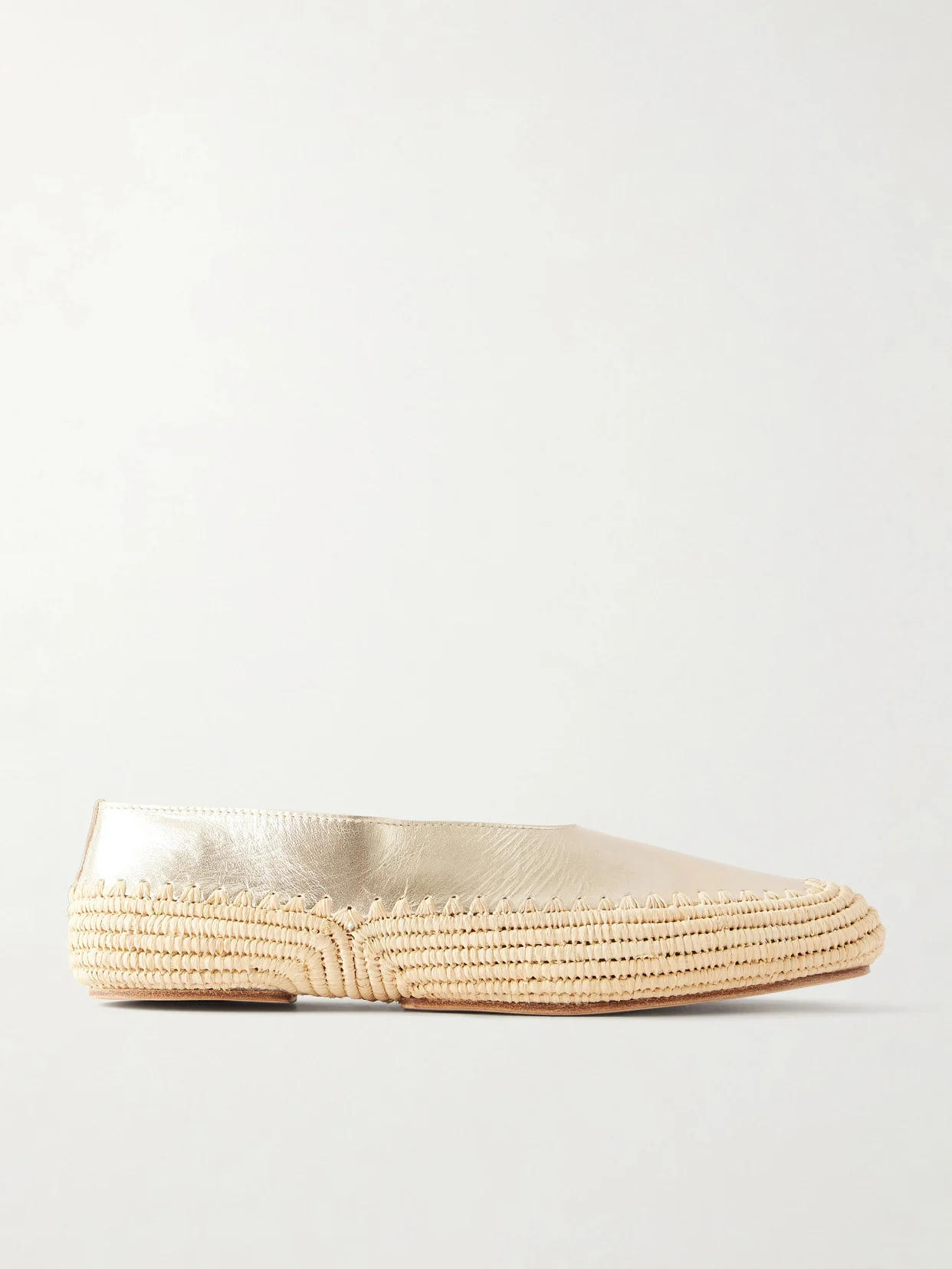 Strength Suede And Raffia Ballet Flats - 1