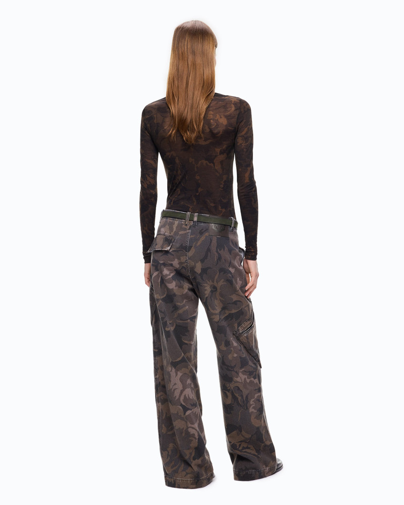 COTTON TROUSERS WITH FLORAL CAMOUFLAGE MOTIF 6