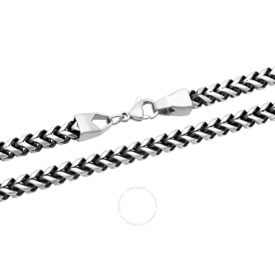 Robert Alton - Robert Alton Stainless Steel Gunmetal Matte Franco Chain - 2