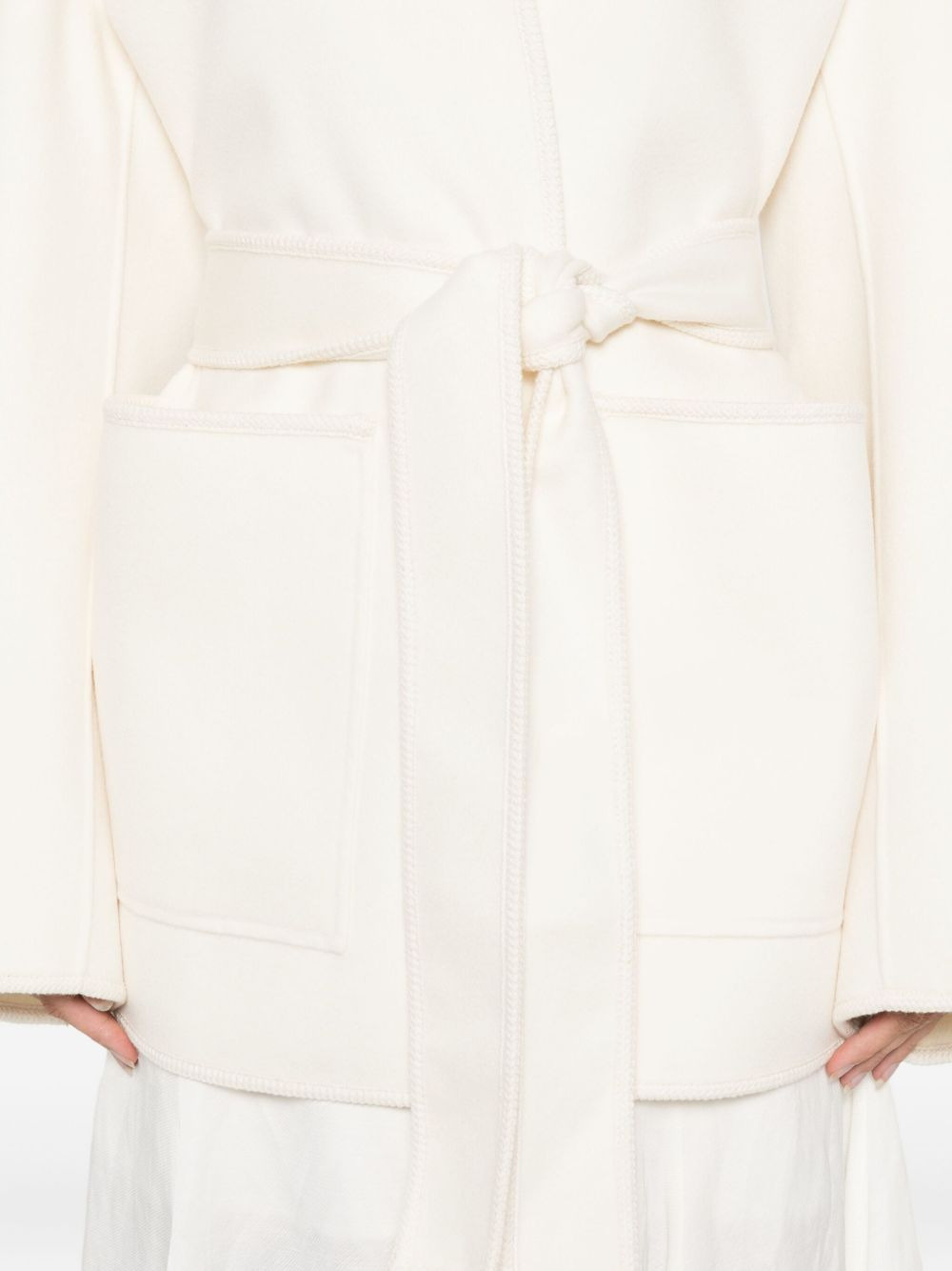 belted wool jacket - 5