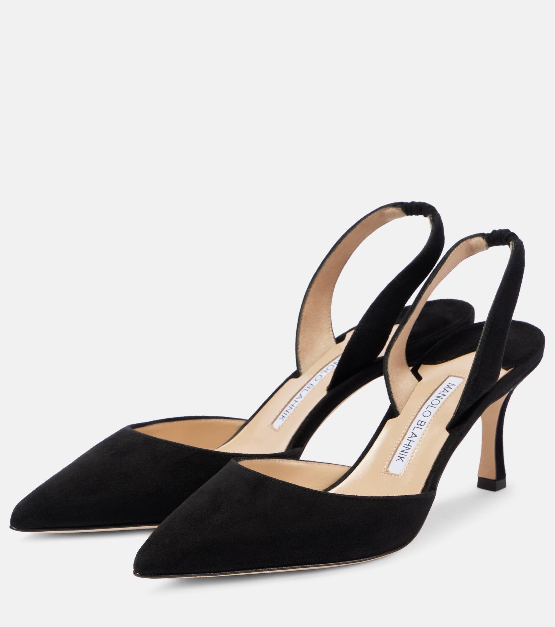 Carolyne 70 suede slingback pumps - 4