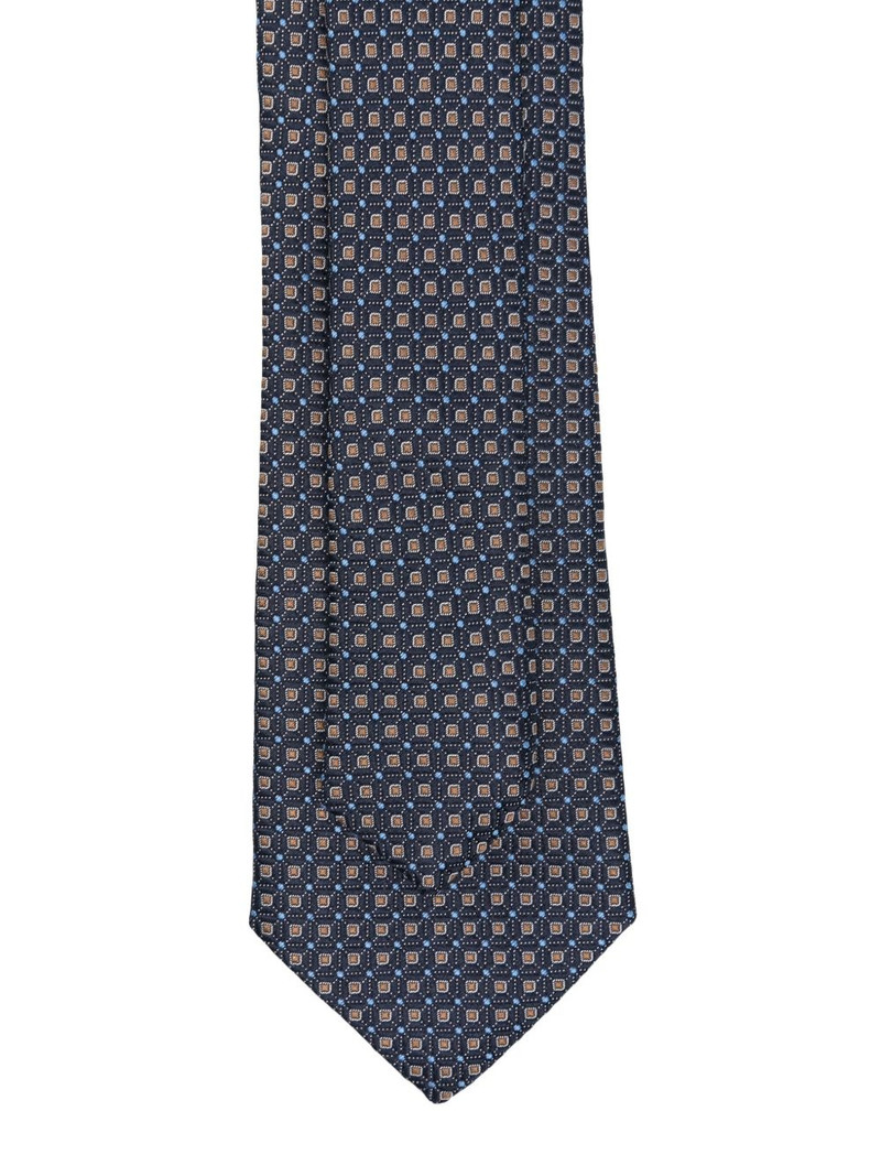 Canali patterned-jacquard tie outlook