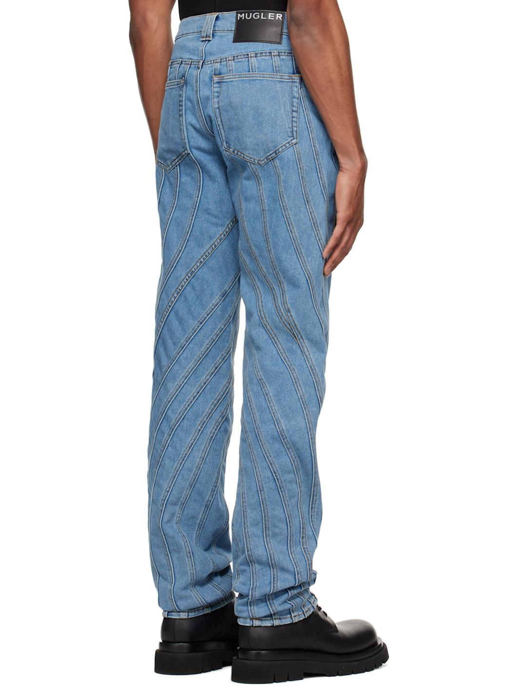 Blue Spiral Jeans - 3