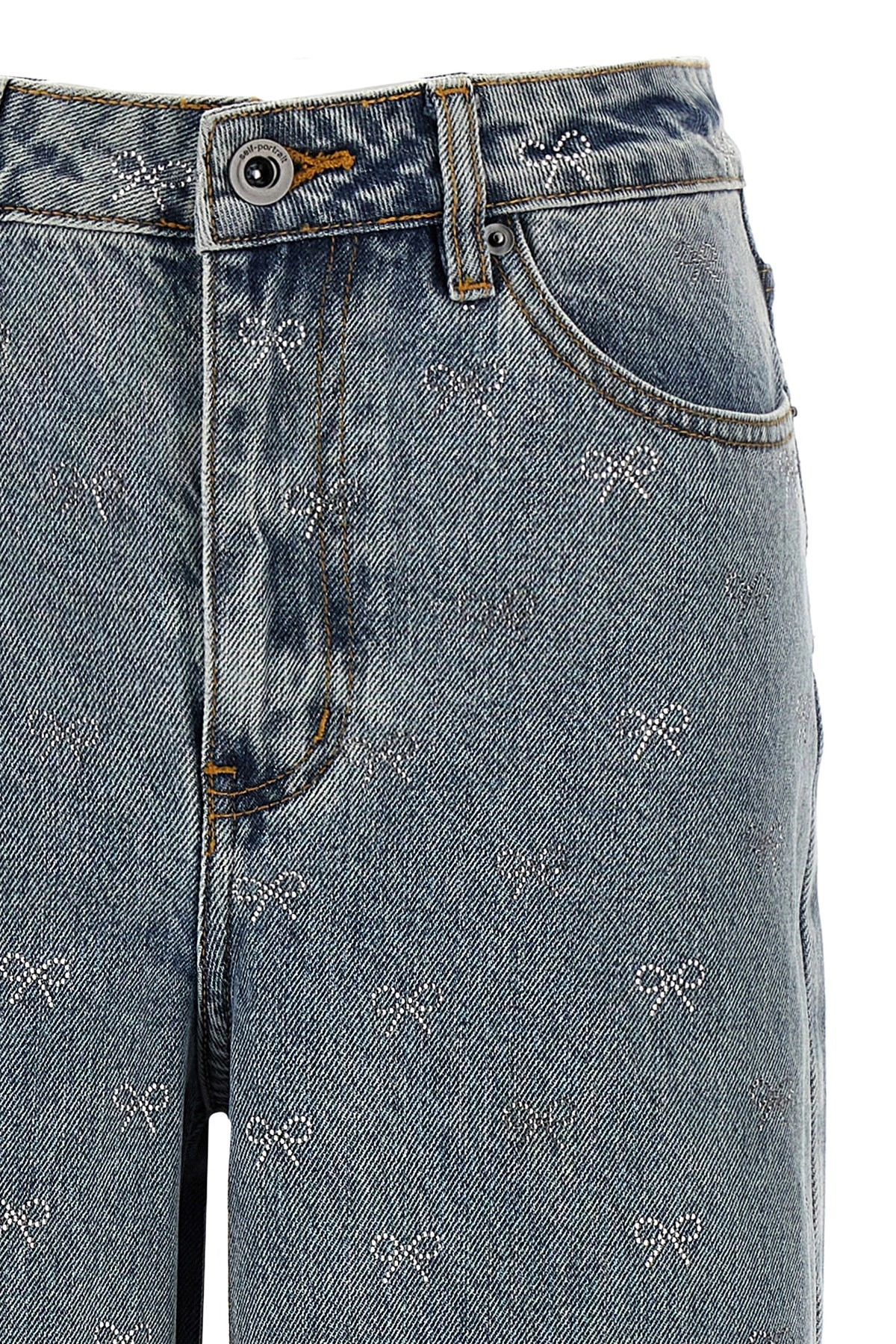 'Light Blue Diamante Bow' jeans - 3