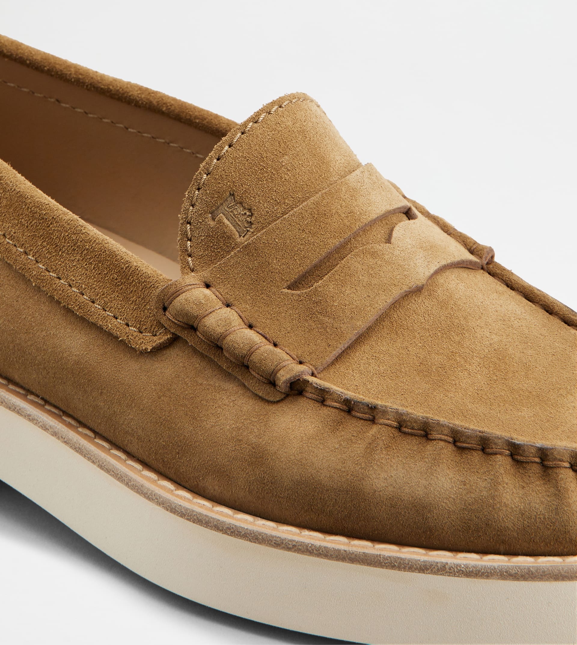 LOAFERS IN SUEDE - BROWN - 5