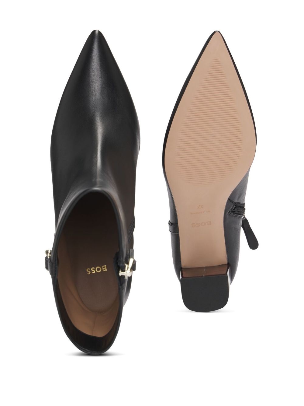 75mm leather ankle boots - 4