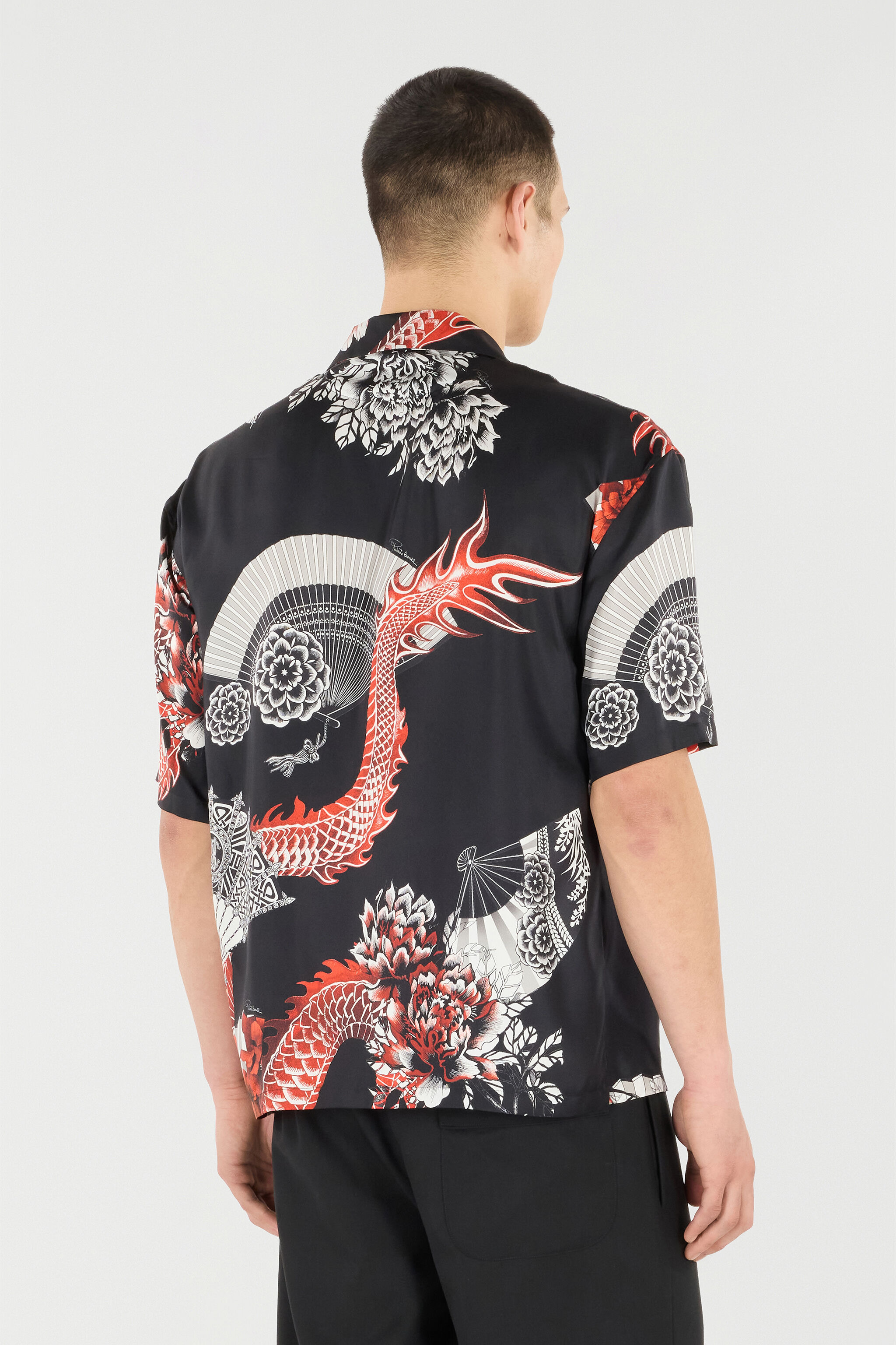 Printed Silk Bowling Shirt - 4