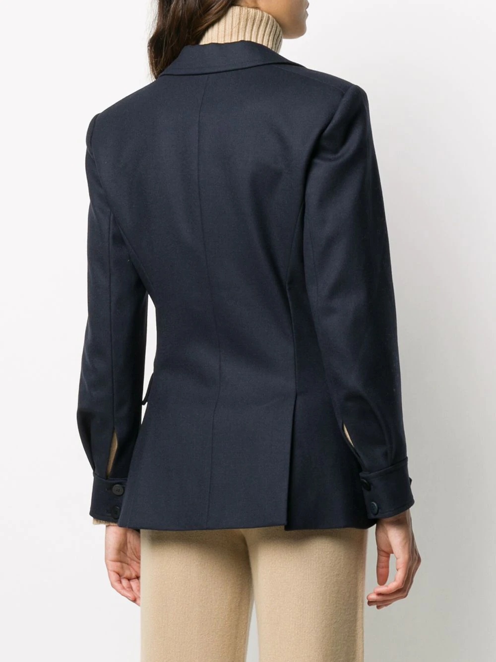 virgin wool-blend blazer - 4