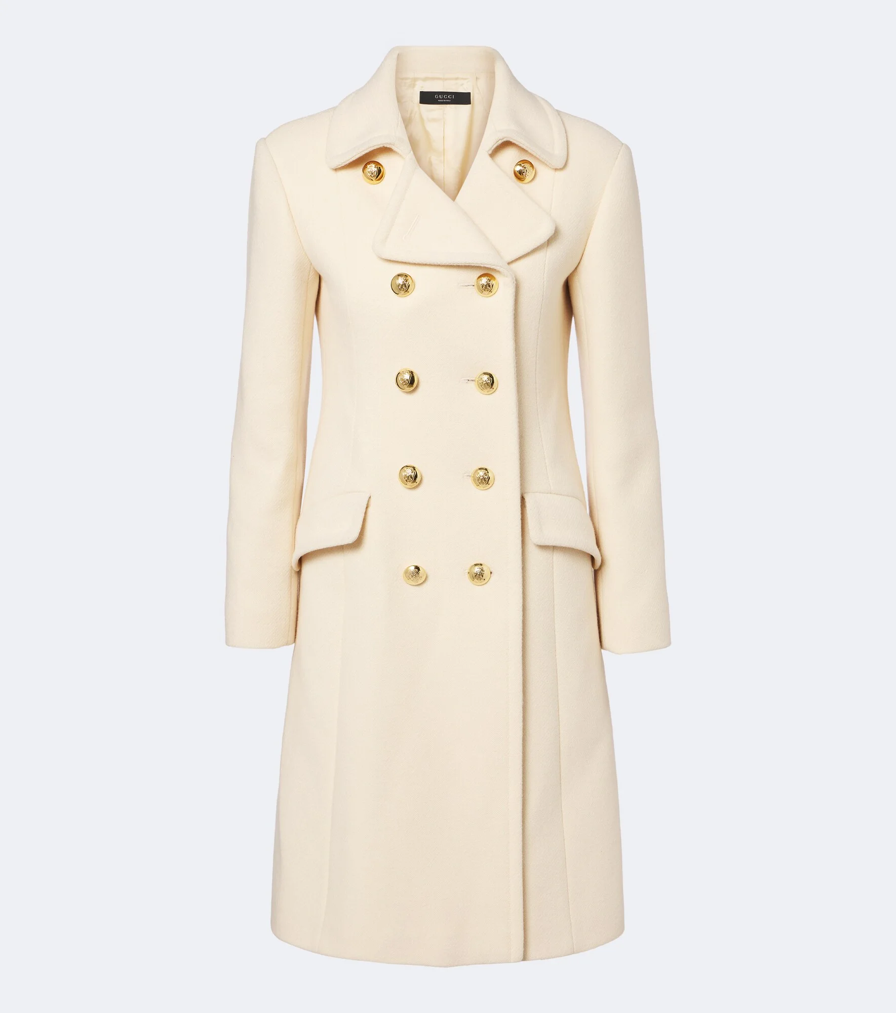 Double-breasted wool-blend coat - 1