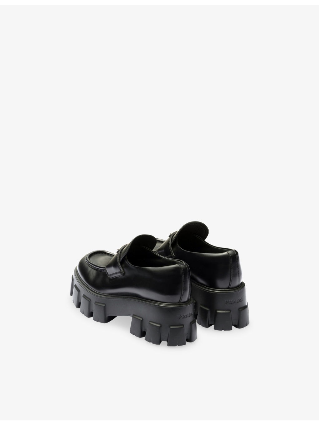 Monolith logo-plaque leather loafers - 5