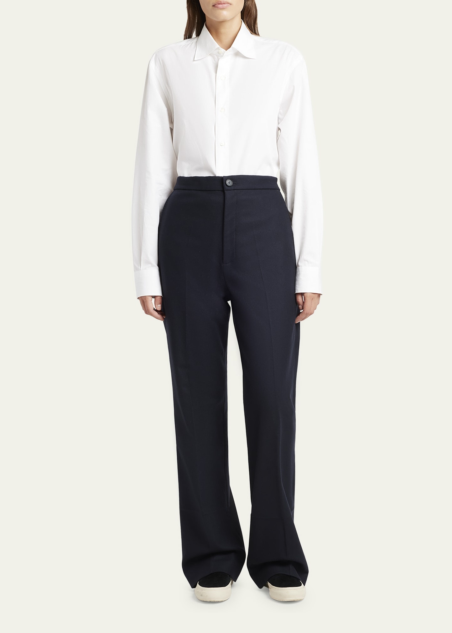 Flannel Straight Leg Pants - 2