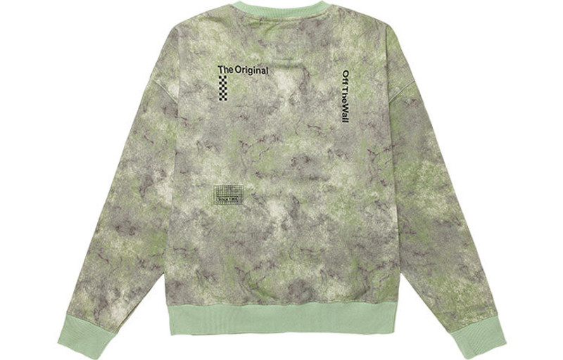 Vans 밴 동점 염료 느슨한 둥근 목 Pullover 두 작풍 녹색 VN0A5H8UYAN outlook