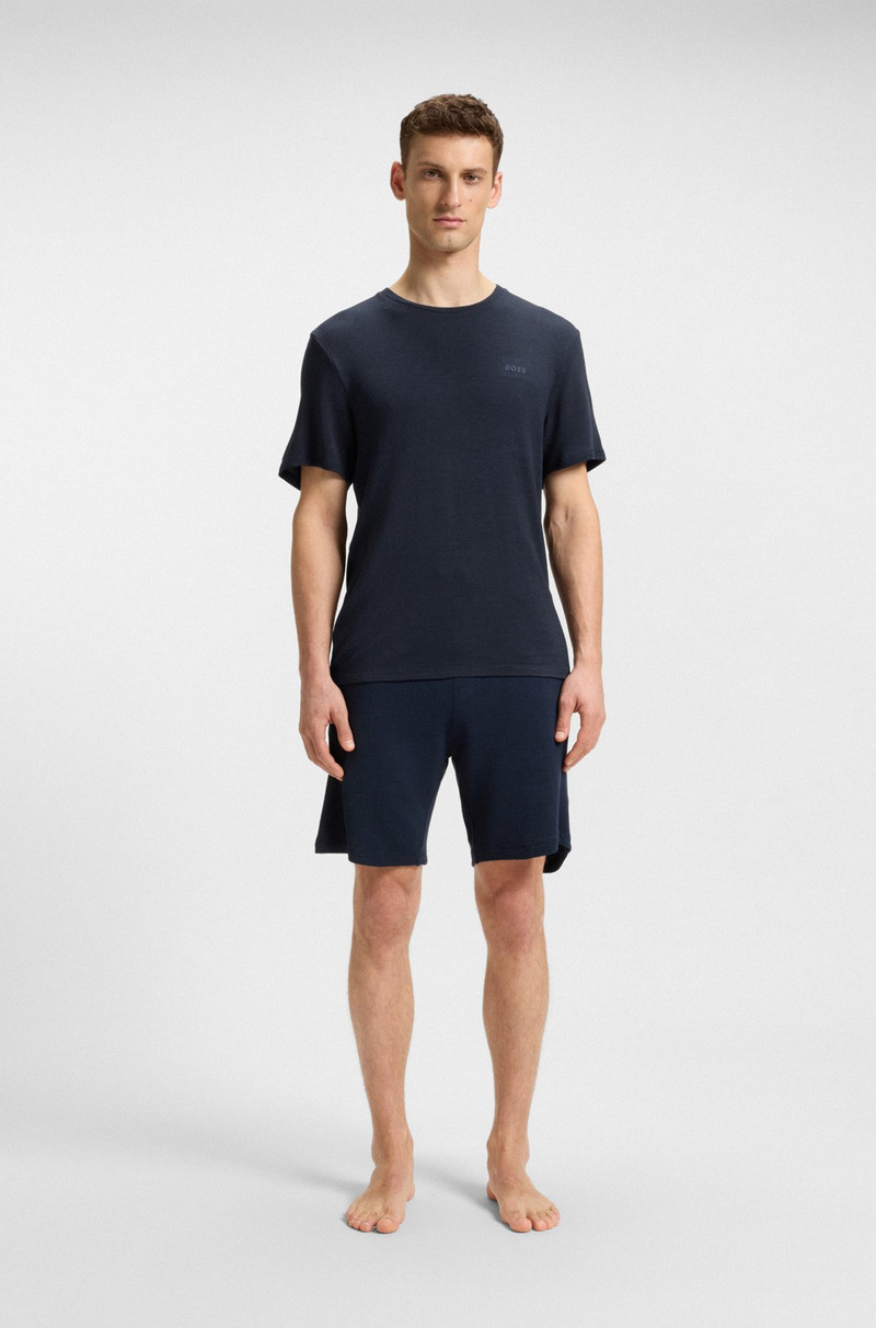 BOSS STRETCH-JERSEY PAJAMA T-SHIRT WITH EMBROIDERED LOGO outlook