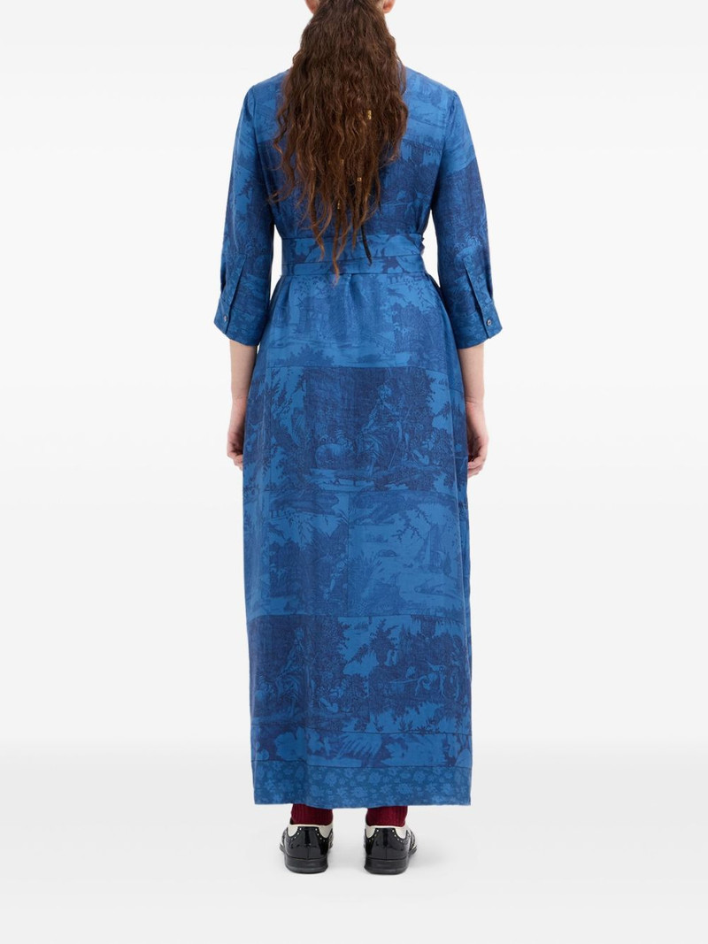 printed belted dress 3