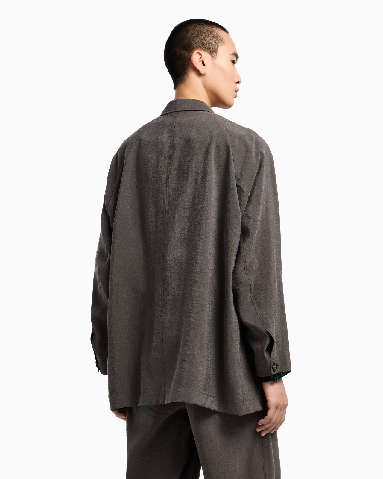 WASHED SILK SINGLE-BREASTED JACKET - 3
