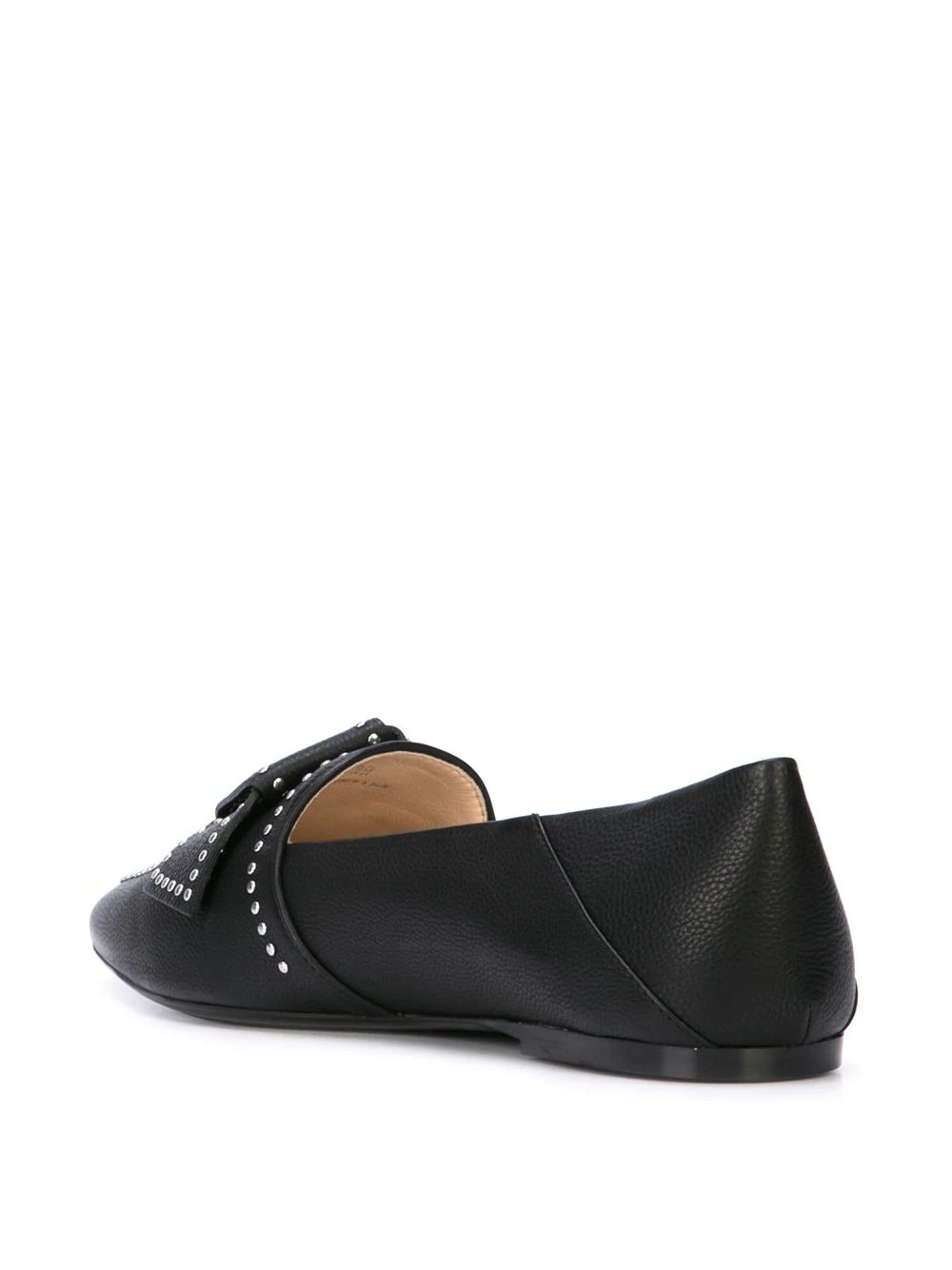 studded bow loafers - 3