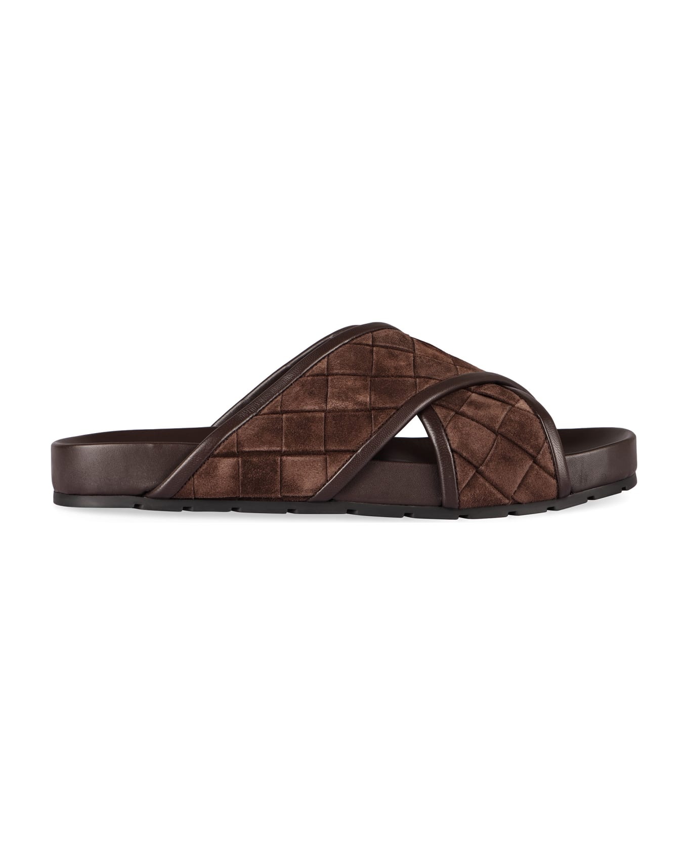 Tarik Leather And Rubber Slides - 2