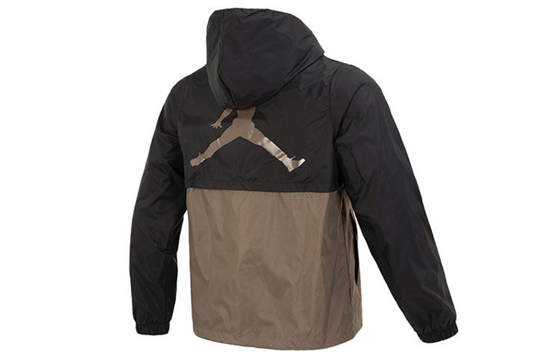 Jordan Air Jordan Esstenials HBR Woven Jacket 'Black Brown'  DV7651-010 outlook
