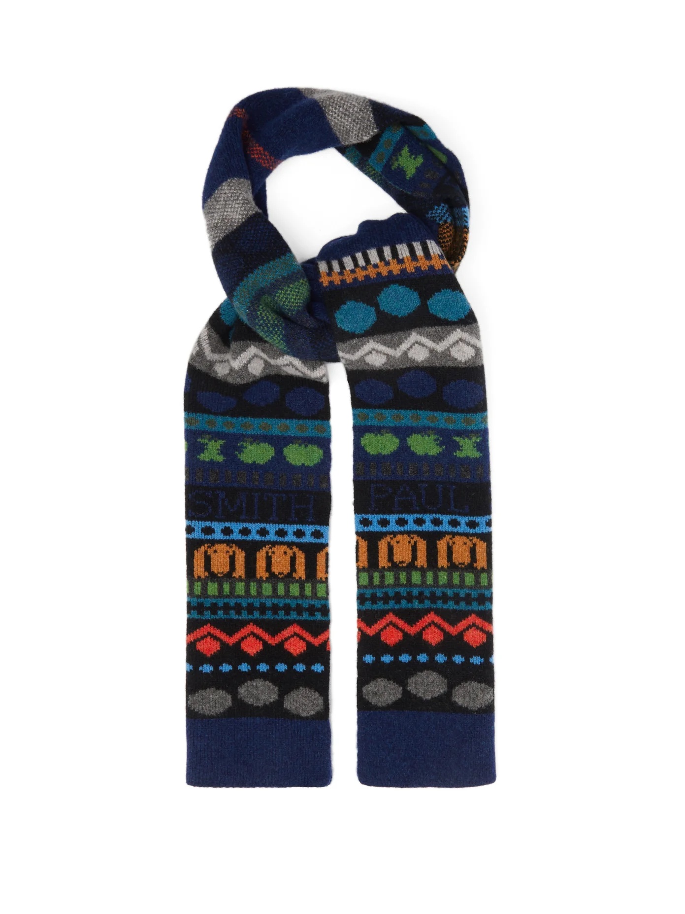 Homer Fair-Isle jacquard scarf - 1