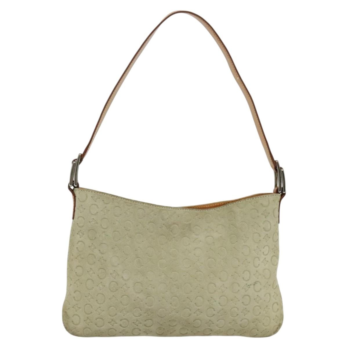 CELINE C Macadam Canvas Shoulder Bag Suede Gray - 2