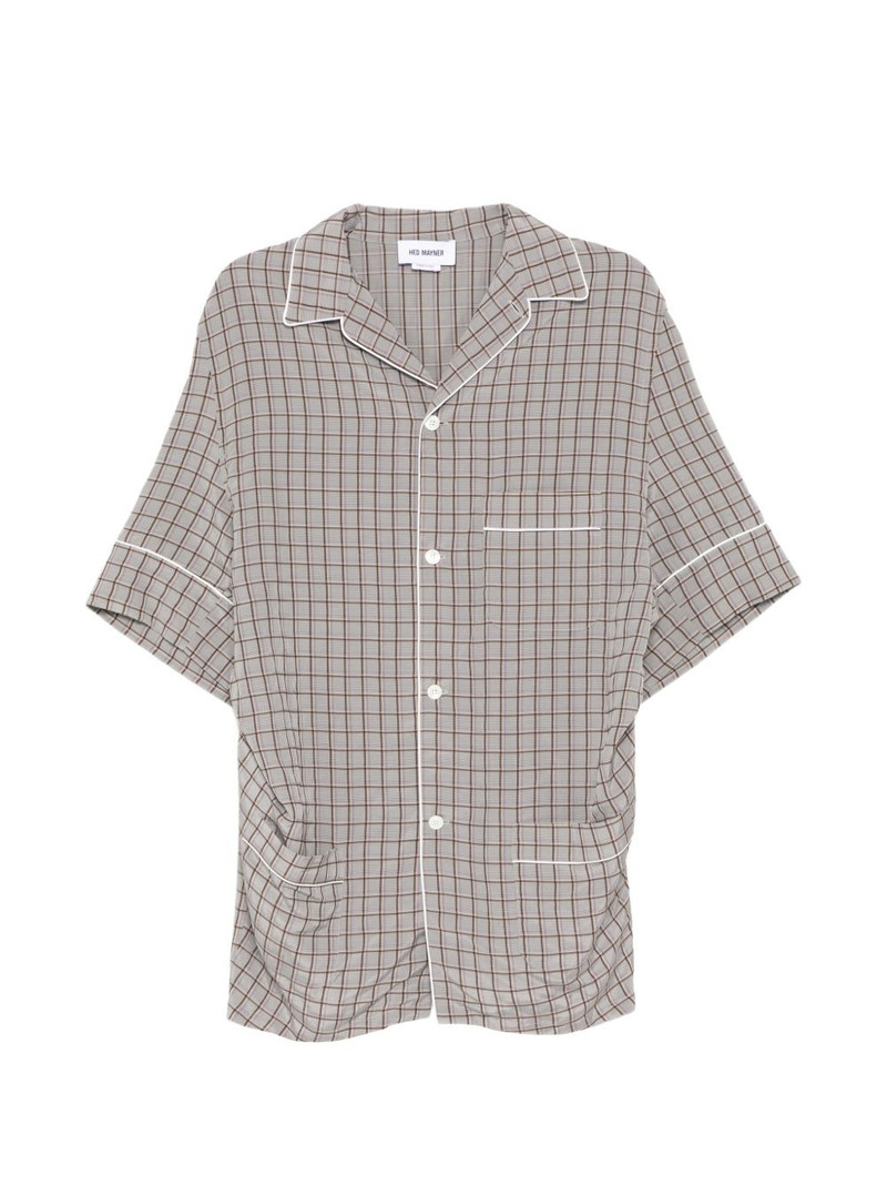 check contrast trim shirt 1