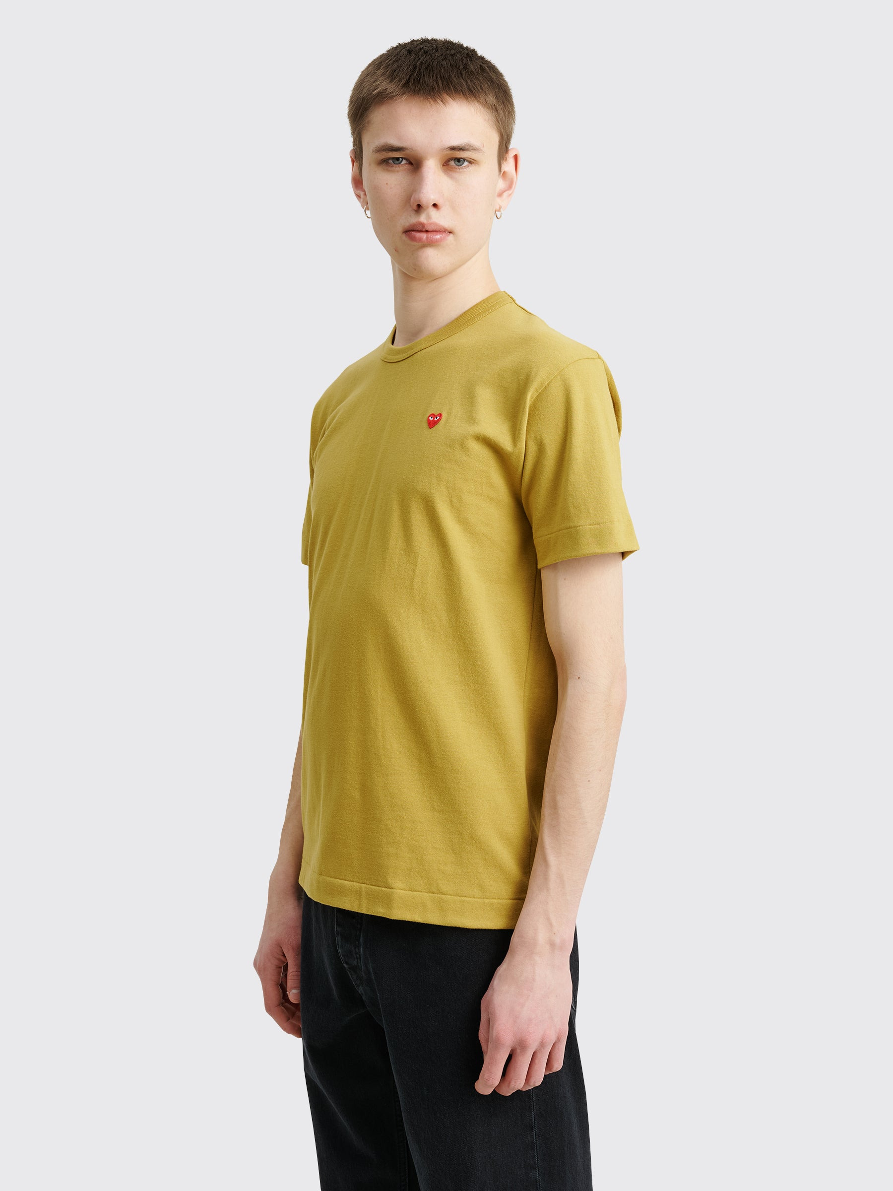 COMME DES GARÇONS PLAY MINI HEART T-SHIRT OLIVE - 3