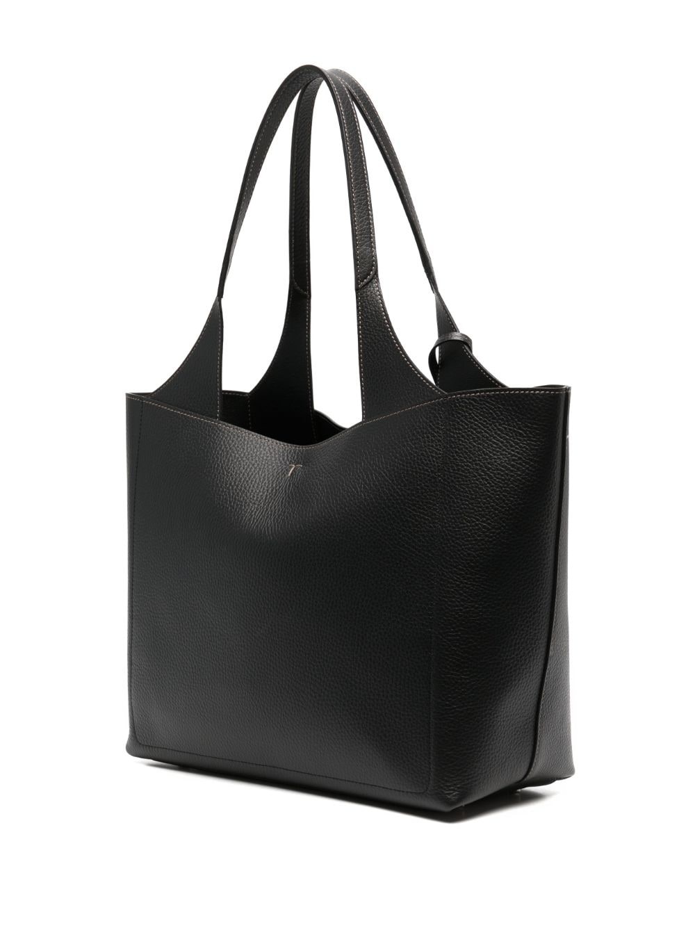 logo-charm leather tote bag - 3