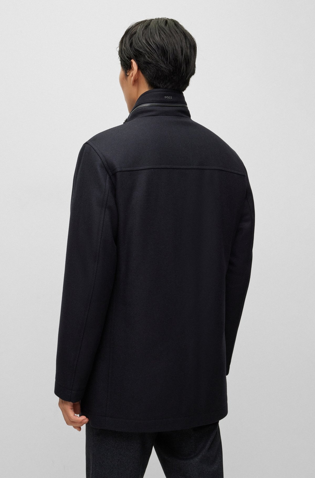 RELAXED-FIT COAT IN A MELANGE WOOL BLEND - 5