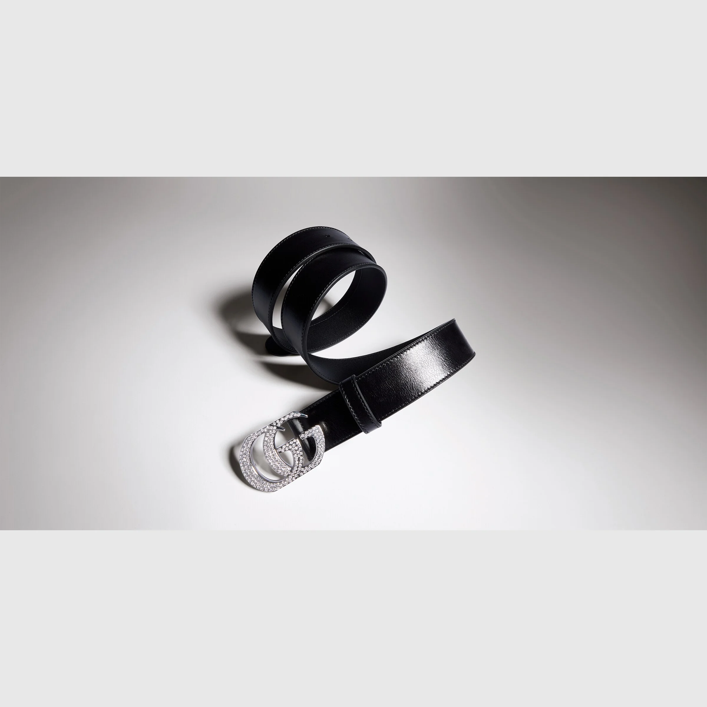 Belt with Double G crystal buckle - 1