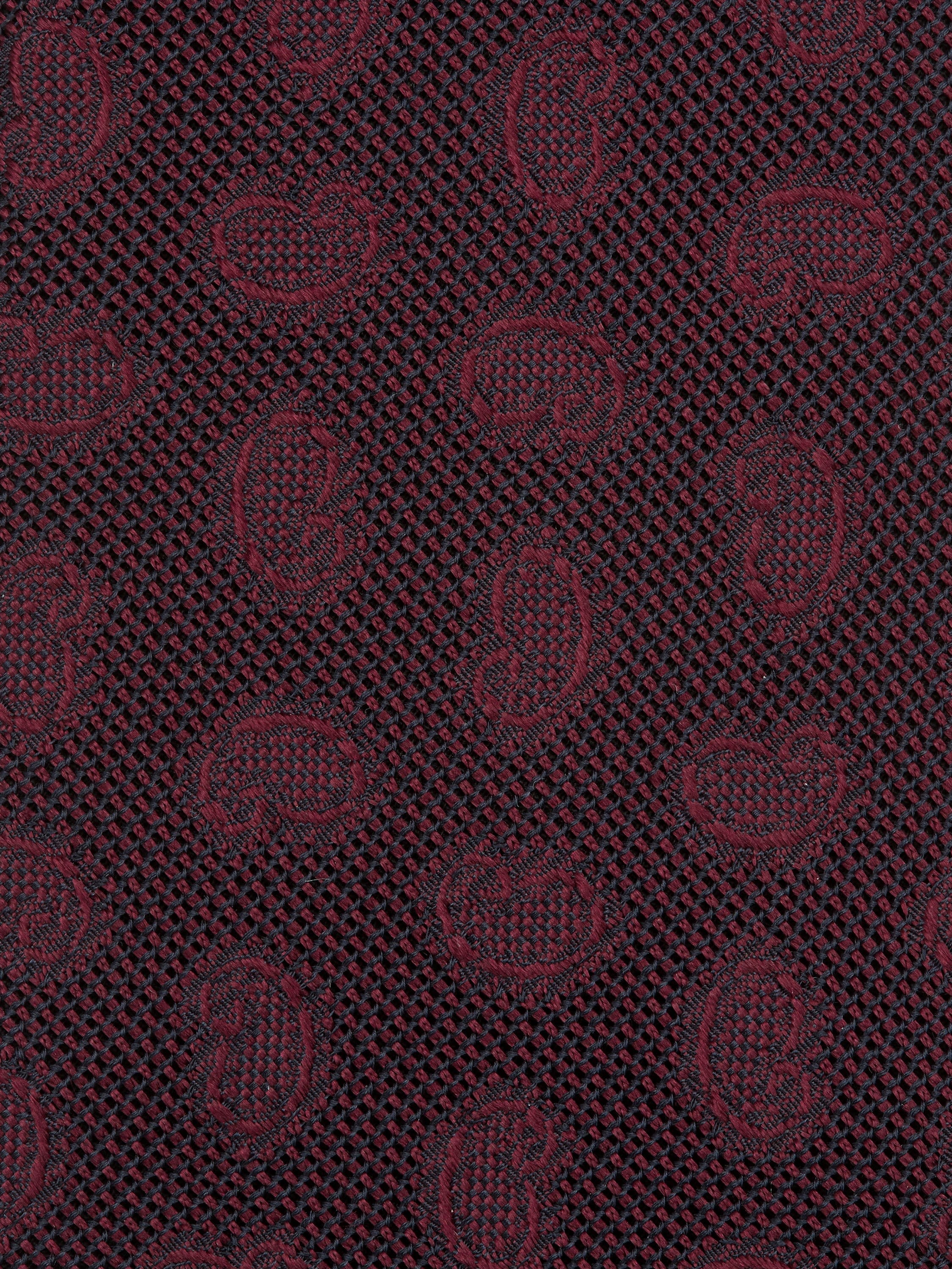 BURGUNDY SILK TIE - 2