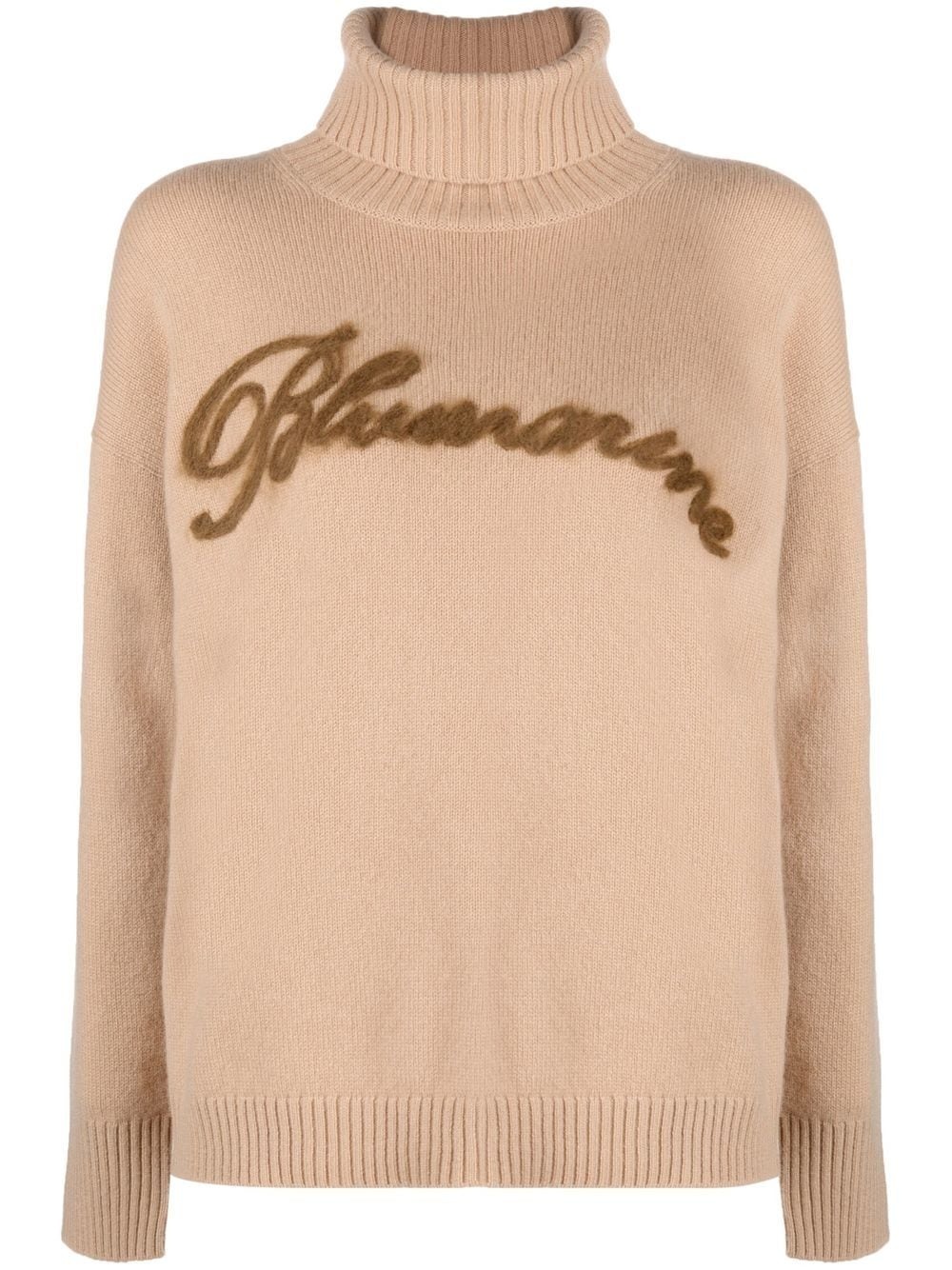 logo-intarsia jumper - 1