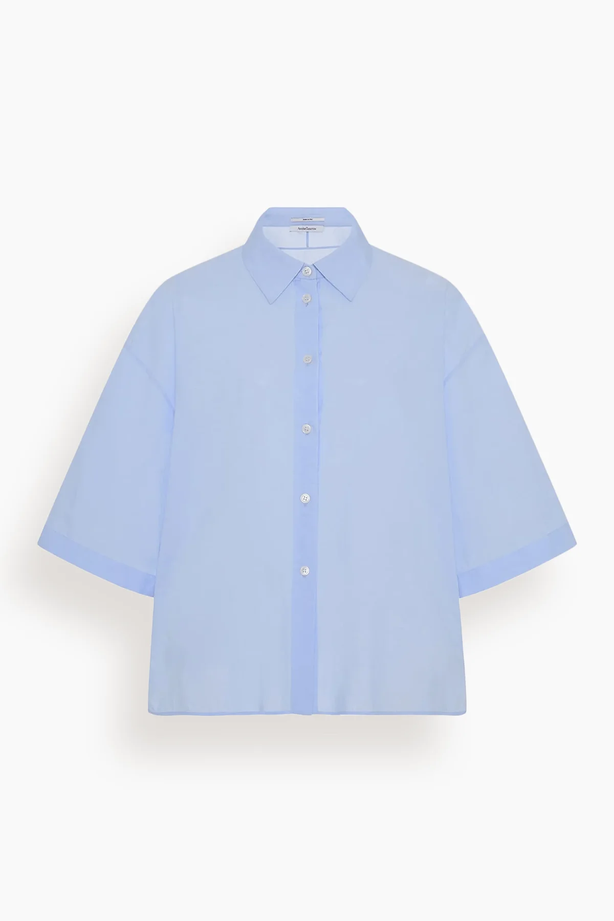 Voile Short Sleeve Shirt in Sky - 1