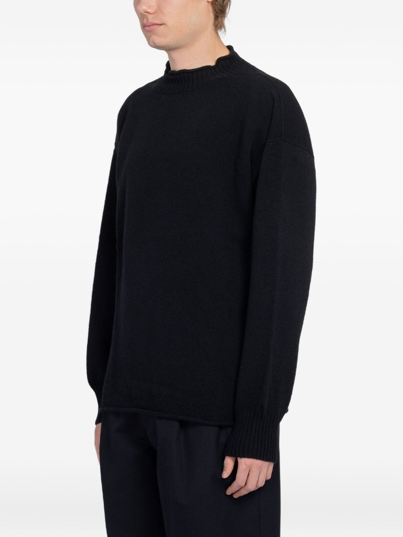 Guernsey-style irregular spun sweater 3