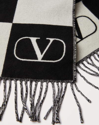 Valentino EXCHESS WOOL AND CASHMERE SCARF WITH EXCHESS JACQUARD WORK outlook