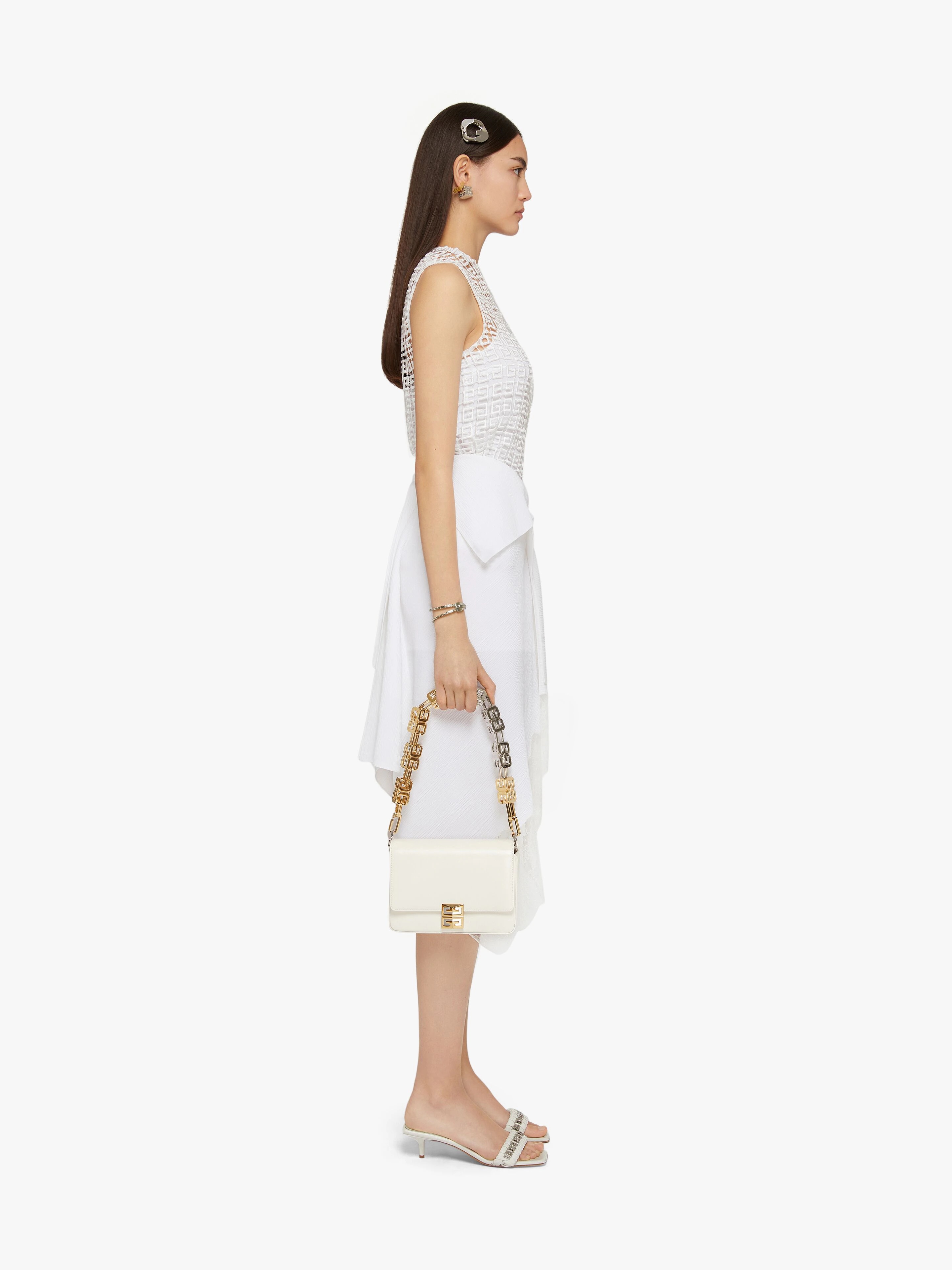 ASYMMETRICAL SKIRT IN CREPE IN LACE - 3