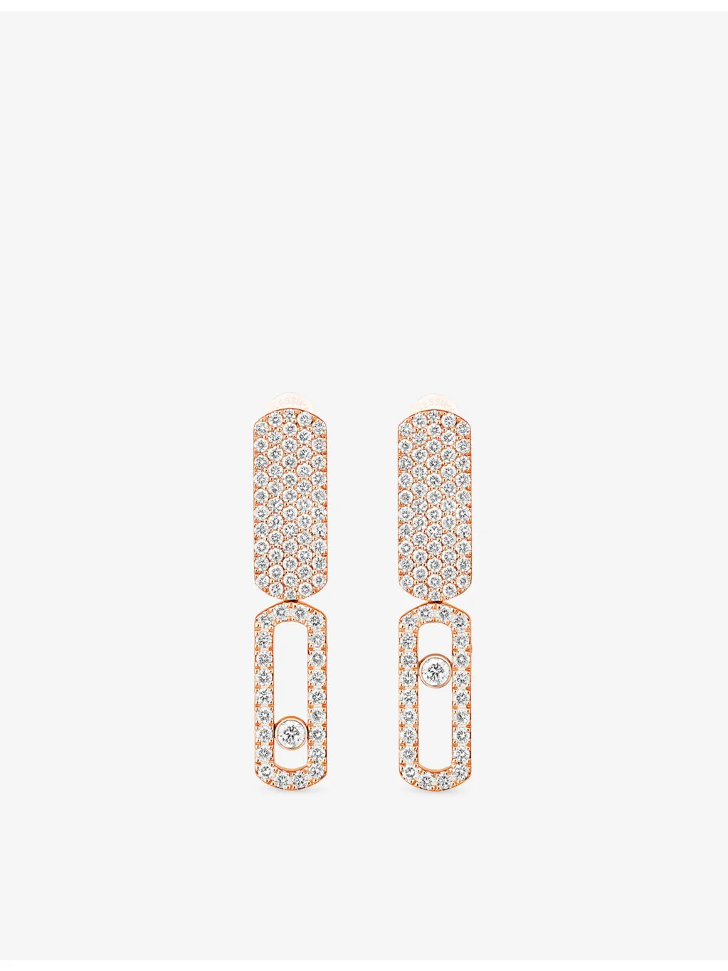 Imperial Move Small 18ct Gold And 0.70ct Diamond Earrings - 1