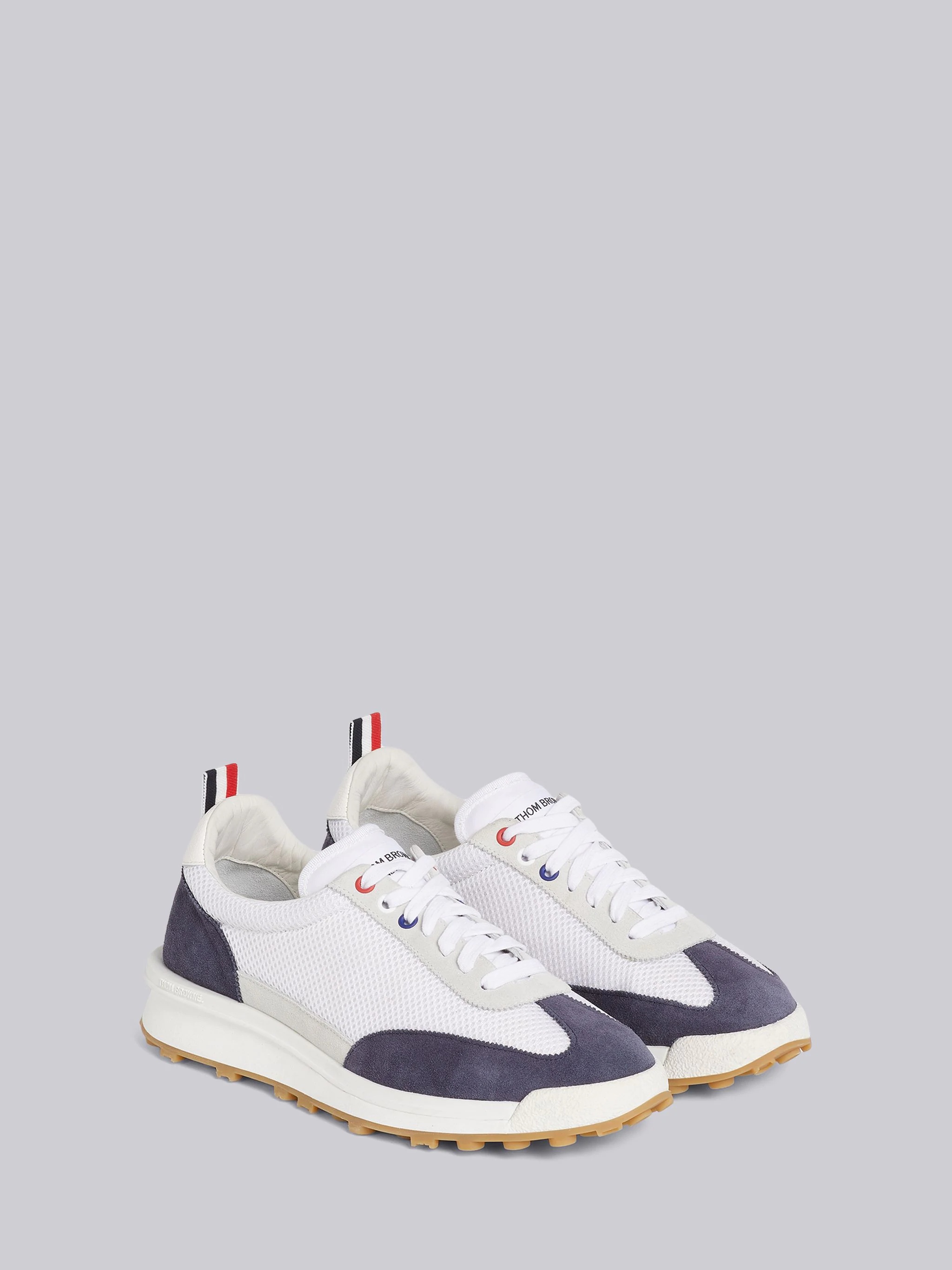 Navy Fine Kid Suede Tech Runner - 2