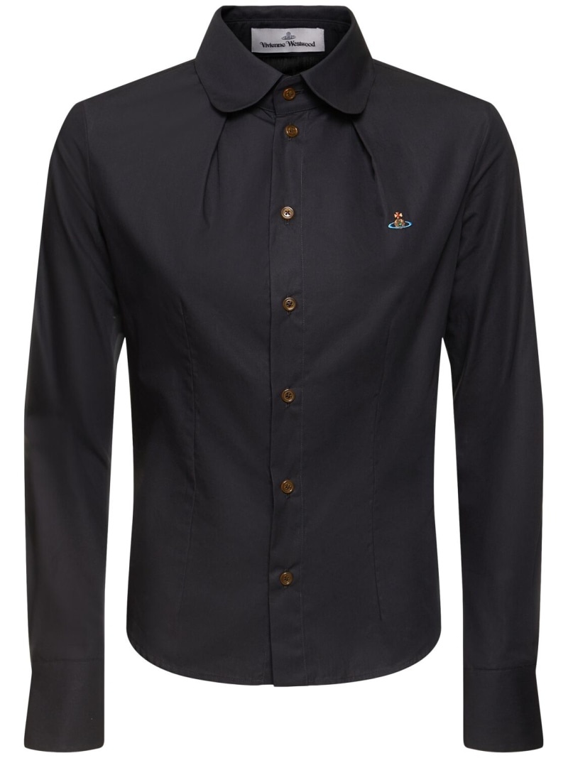 Toulouse cotton poplin shirt w/logo - 1