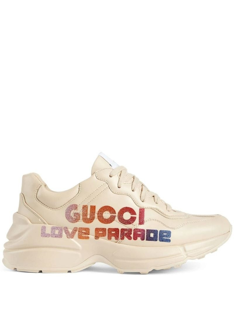 Rhyton glitter-logo chunky trainers - 1