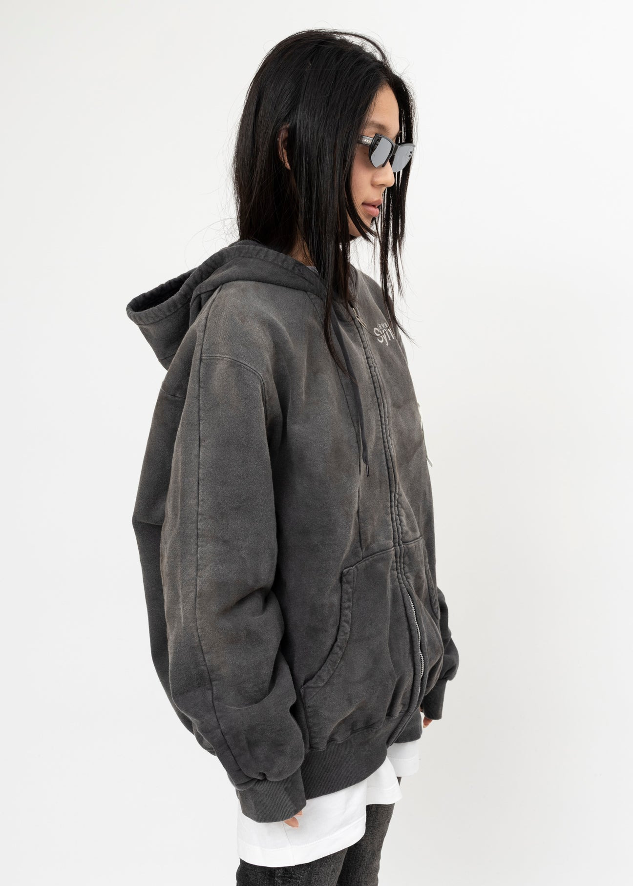 BLACK DOUBLET WASTE-REDUCING ALGORITHM HOODIE - 2