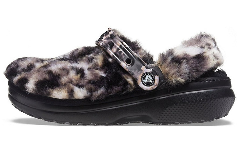 crocs (WMNS) Crocs Classic Fur Sure 'Lined Animal Oreo' 207303-0C4 outlook