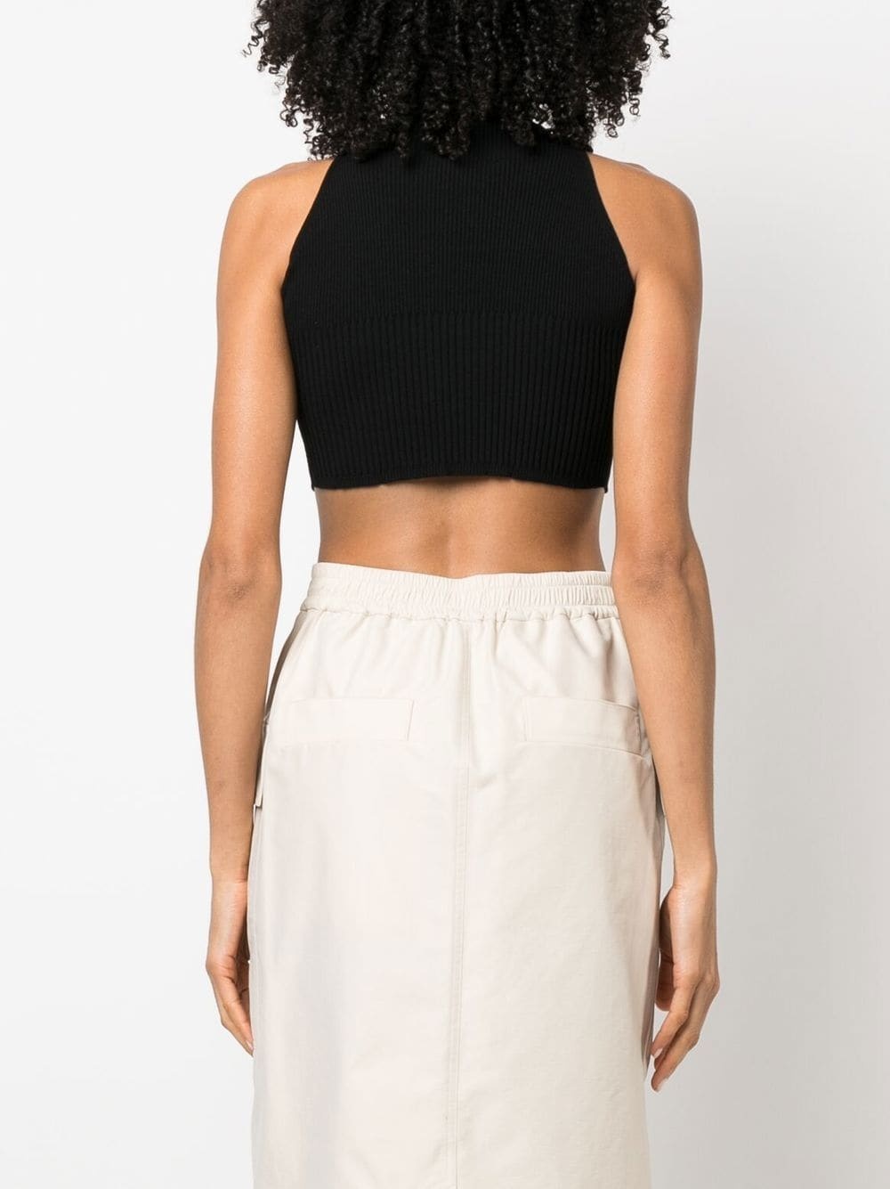 cropped high-neck top - 4