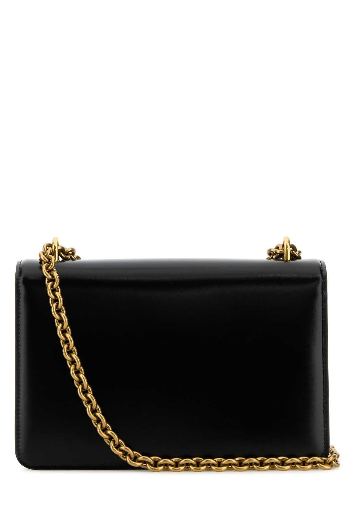 Valentino Garavani Men Black Leather Vain Shoulder Bag - 3