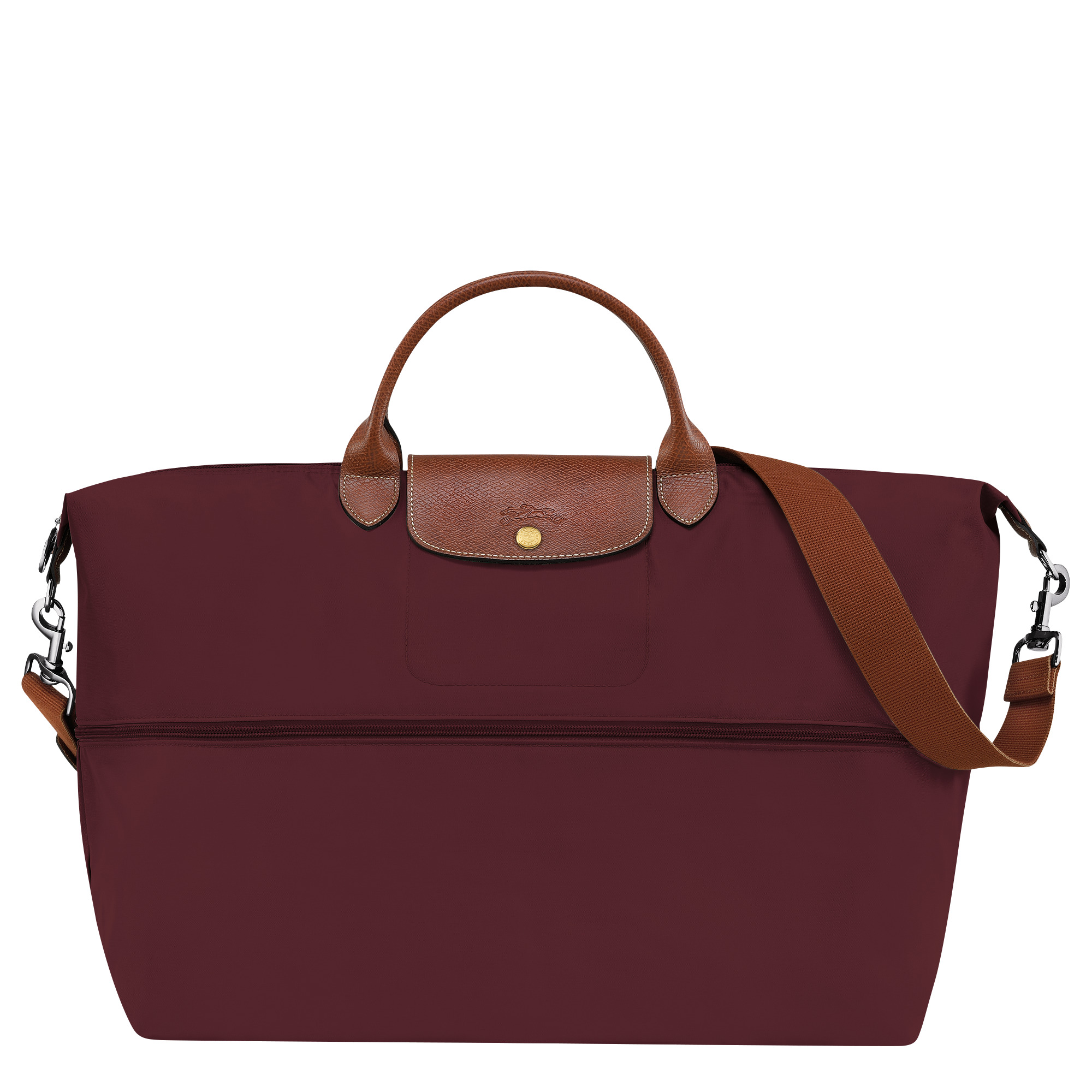 Le Pliage Original Travel bag expandable Burgundy - Recycled canvas - 4