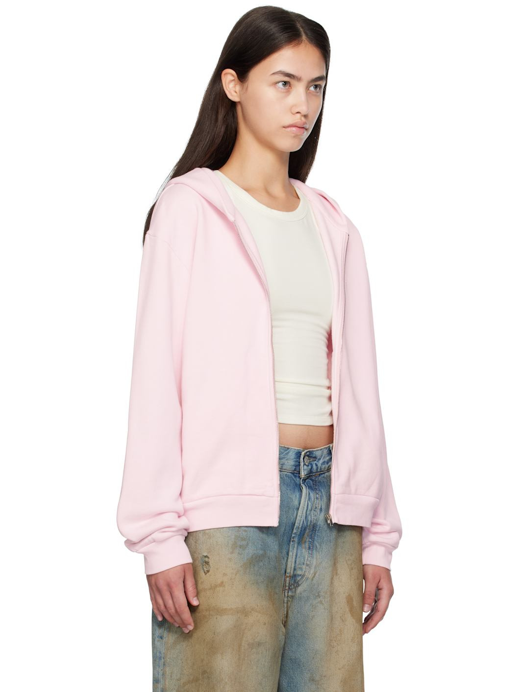 Pink Zipper Hoodie - 2