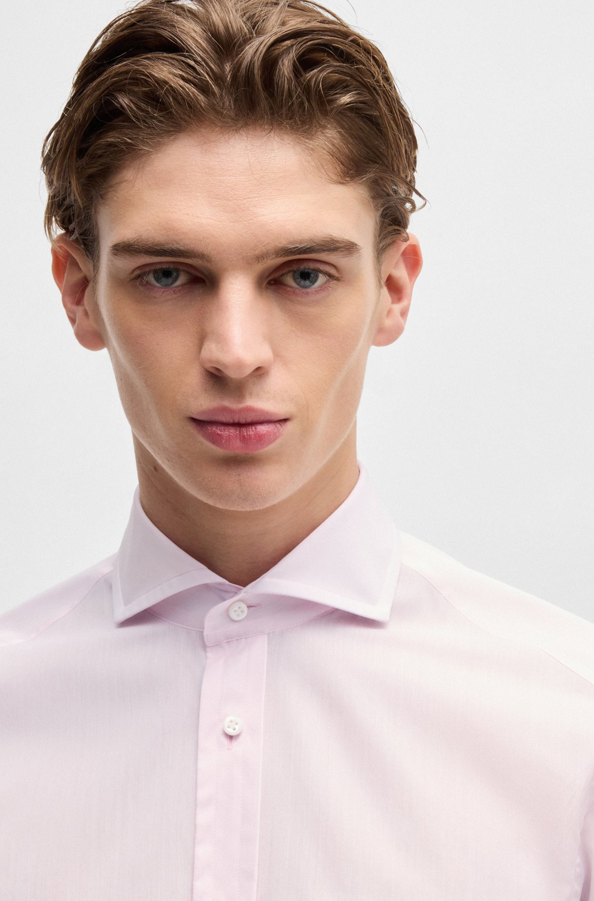 SLIM-FIT SHIRT IN ITALIAN-MADE COTTON - 3