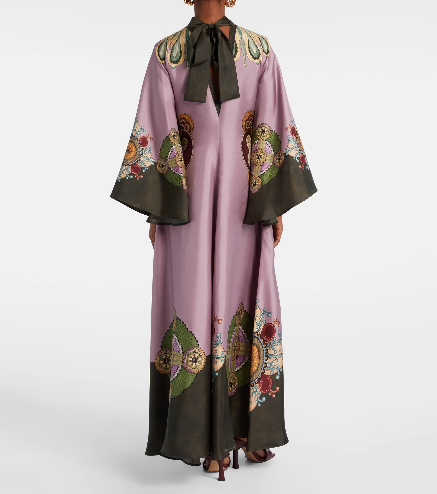 Magnifico printed silk twill kaftan - 3