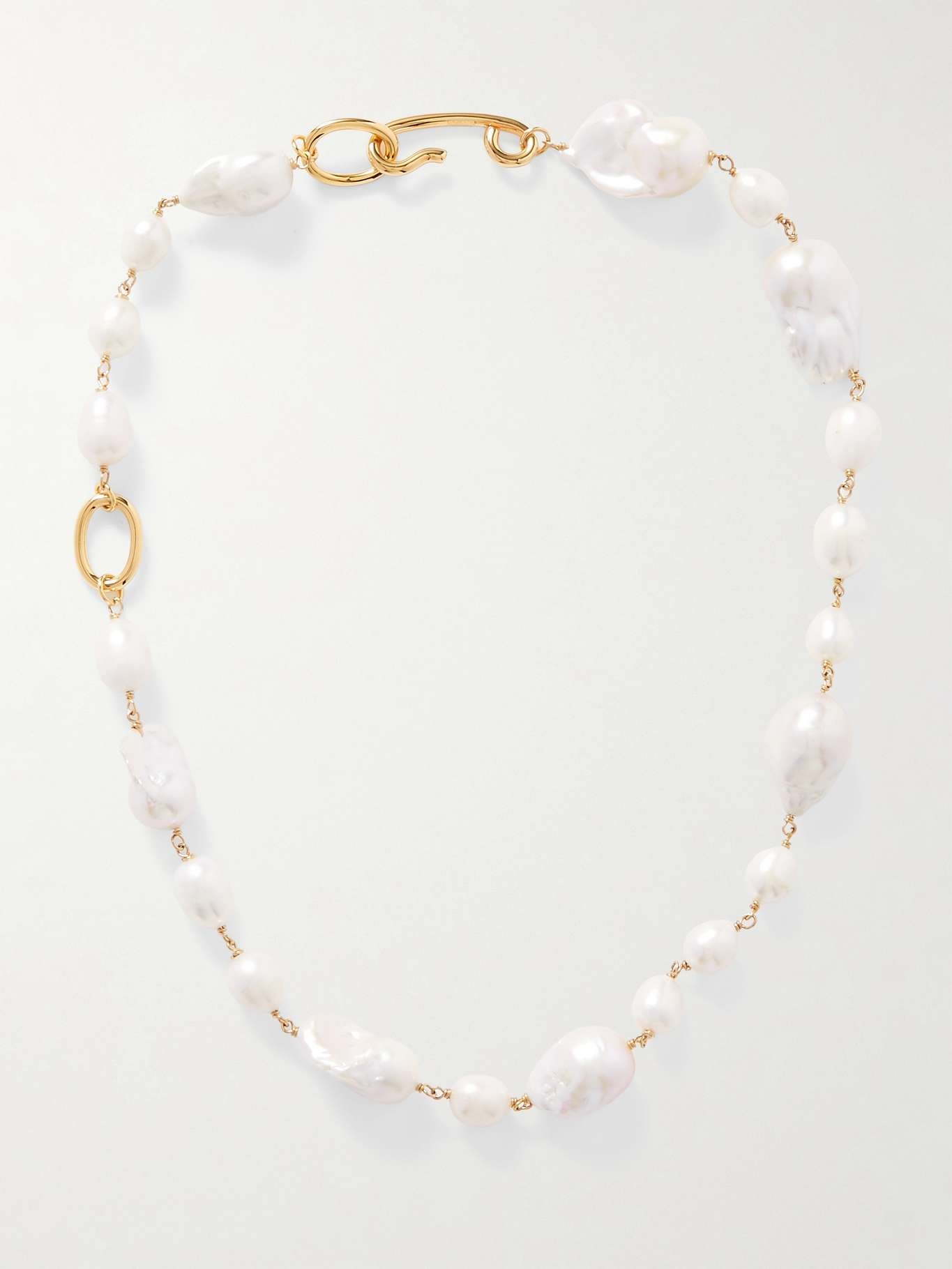 Gold-tone and pearl necklace - 1