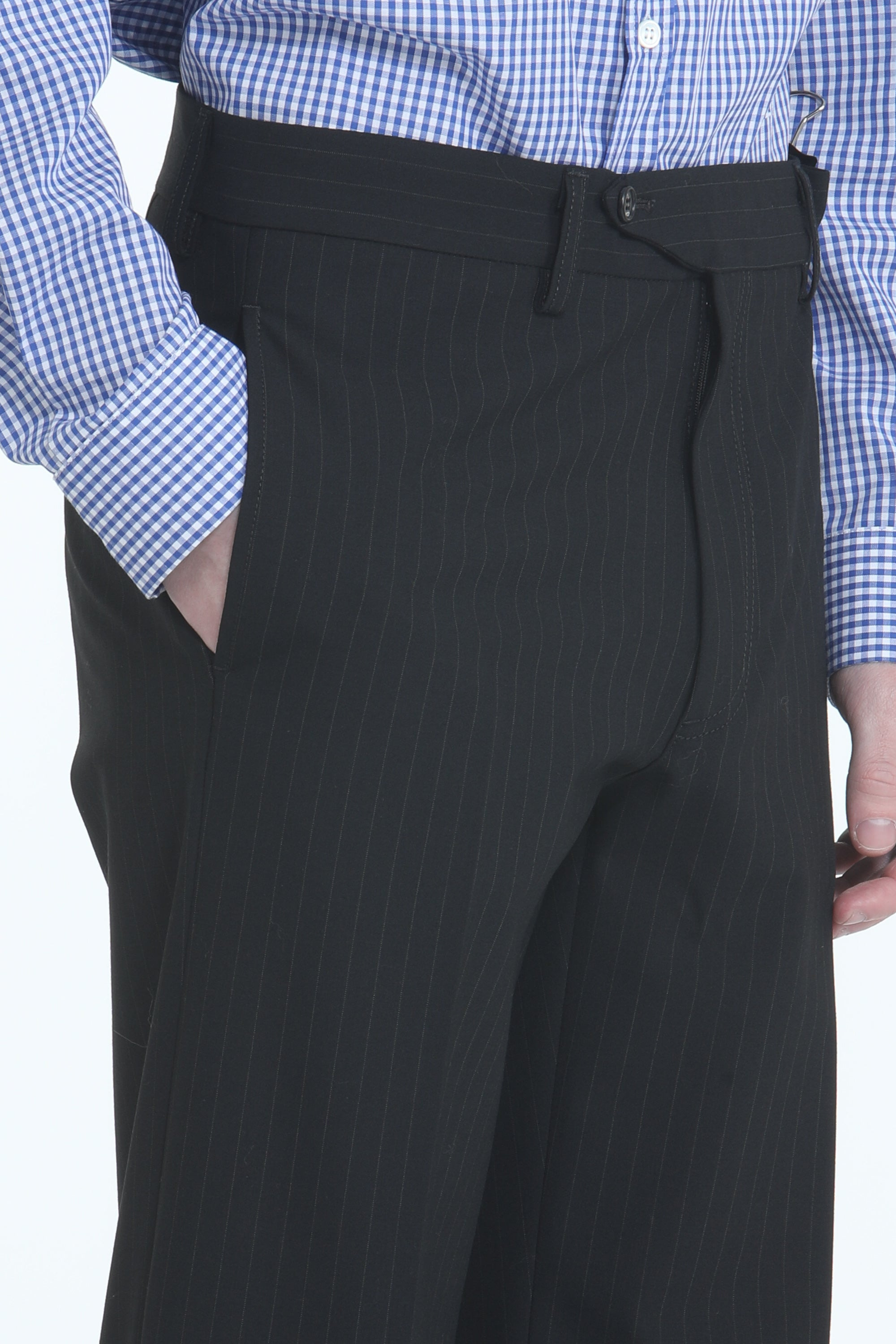 STRAIGHT FIT PINSTRIPED TROUSERS - 5